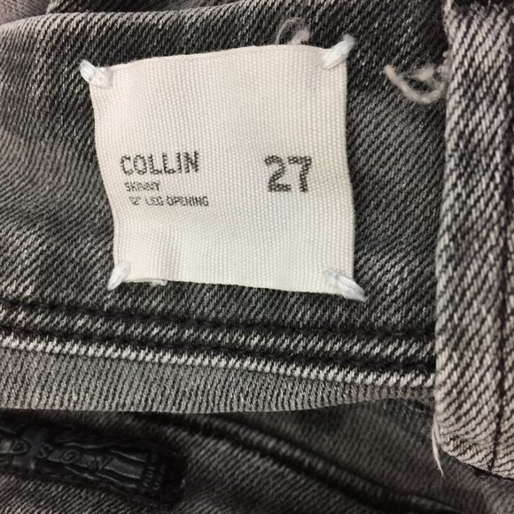 HUDSON Gray Mix Camo Print Collin Flap 5 Pocket Logo Hardware Skinny Jeans - Picture 4 of 12